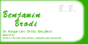 benjamin brodi business card