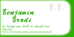 benjamin brodi business card